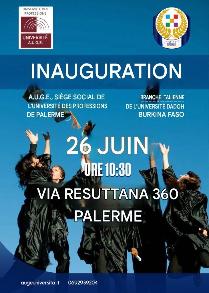 Dadoh University inaugure son campus sicilien à Palerme : une nouvelle ère pour l'enseignement supérieur africain en Europe